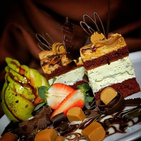 Karamellás körte szelet